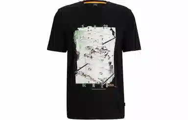HUGO BOSS Cotton-Jersey T-Shirt With Seasonal Print T
