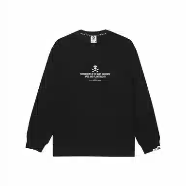 Aape FW23 Logo Print Crewneck Long Sleeve T-Shirt