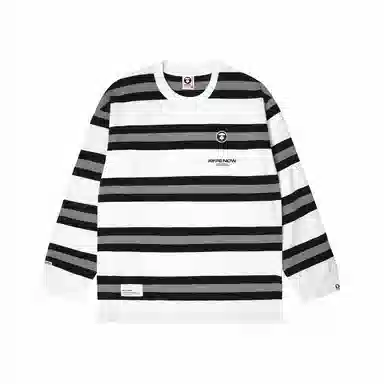Aape FW23 Striped Crewneck Long Sleeve Tee
