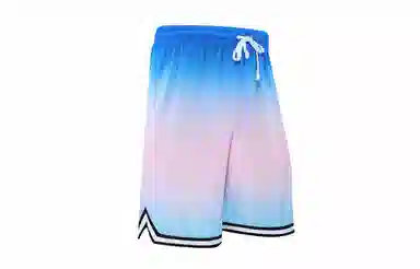 木林森 运动时尚渲染透气凉爽运动休闲短裤 男女同款