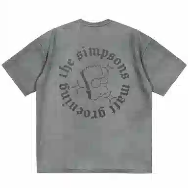 The Simpsons 3D Letter Cartoon Star Print T-Shirt