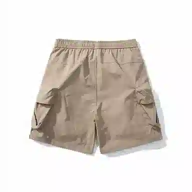 袋鼠 大口袋可自收纳吸湿速干轻薄冰感废土风牛仔运动裤工装短裤 男女同款