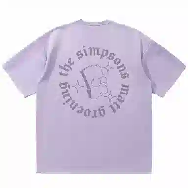 The Simpsons 3D Letter Cartoon Star Print T-Shirt