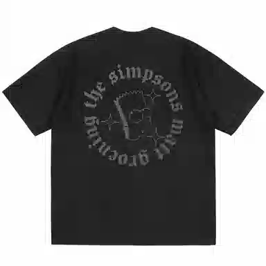 The Simpsons 3D Letter Cartoon Star Print T-Shirt