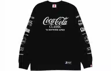 A BATHING APE x Coca-Cola FW23 Logo Print Long Sleeve T-Shirt