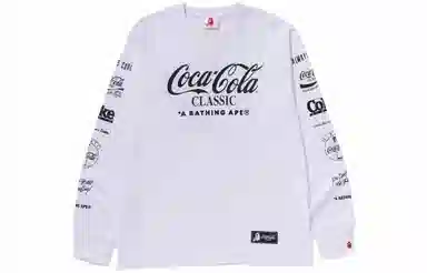 A BATHING APE x Coca-Cola FW23 Logo Print Long Sleeve T-Shirt