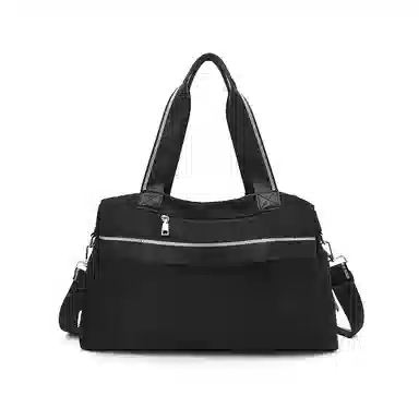 老人头 休闲运动通勤出行多功能大容量手提单肩斜挎包 织物 旅行包 女款 黑色