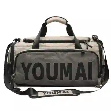 德力熊 出差轻便旅游包运动训练 尼龙拼网 健身包 男女同款情侣款 黑色/粉色/卡其色/红色/灰色