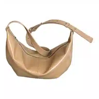 恒源祥 新春时尚百搭腋下包大气高级感百搭牛角包真皮复古妈妈商务通勤手提斜挎包 头层牛皮 单肩包 常规 女款 多色