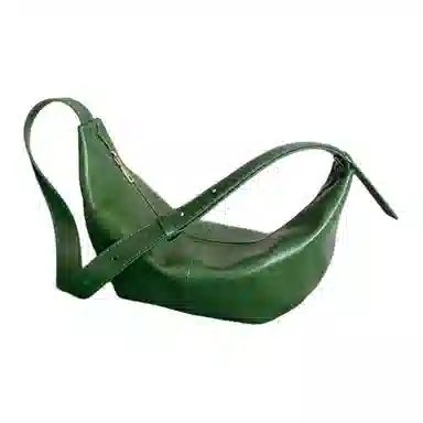 恒源祥 新春时尚百搭腋下包大气高级感百搭牛角包真皮复古妈妈商务通勤手提斜挎包 头层牛皮 单肩包 常规 女款 多色