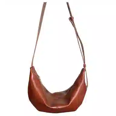 恒源祥 新春时尚百搭腋下包大气高级感百搭牛角包真皮复古妈妈商务通勤手提斜挎包 头层牛皮 单肩包 常规 女款 多色