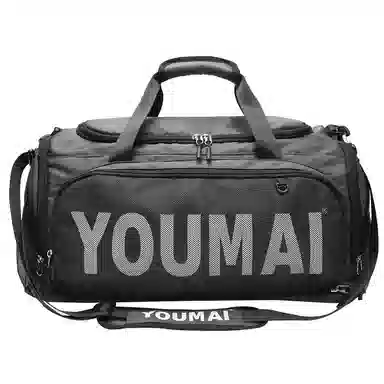 德力熊 出差轻便旅游包运动训练 尼龙拼网 健身包 男女同款情侣款 黑色/粉色/卡其色/红色/灰色