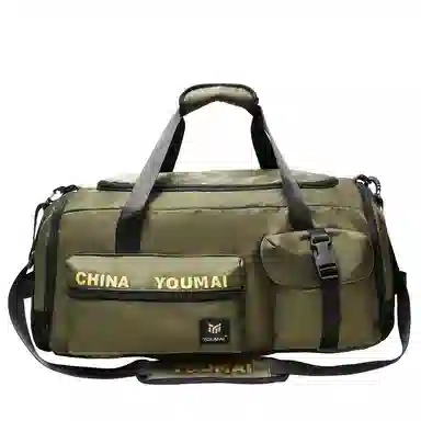 德力熊 训练潮牌 尼龙 健身包 男女同款情侣款 黑色粉色卡其色红色黄色军绿色蓝色