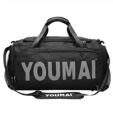 德力熊 出差轻便旅游包运动训练 尼龙拼网 健身包 男女同款情侣款 黑色/粉色/卡其色/红色/灰色