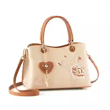 维尼奥 国风刺绣妈妈包高级感时尚大气休闲百搭女包新中式高颜值简约优雅气质配旗袍通勤托特包 合成革 单肩斜挎手提包 女款 多色