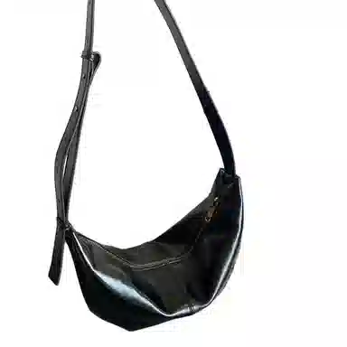 恒源祥 新春时尚百搭腋下包大气高级感百搭牛角包真皮复古妈妈商务通勤手提斜挎包 头层牛皮 单肩包 常规 女款 多色