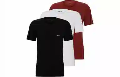HUGO BOSS Three-Pack Of Underwear T-Shirts In Cotton Jersey LogoT 3
