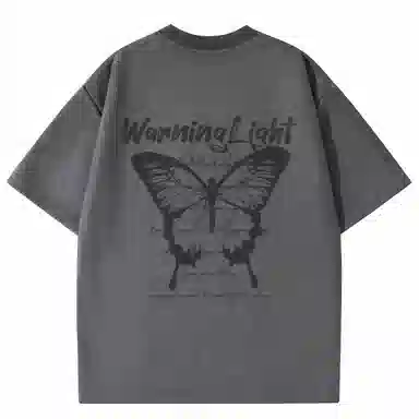 WARNING LIGHT Burnout Suede T-Shirt