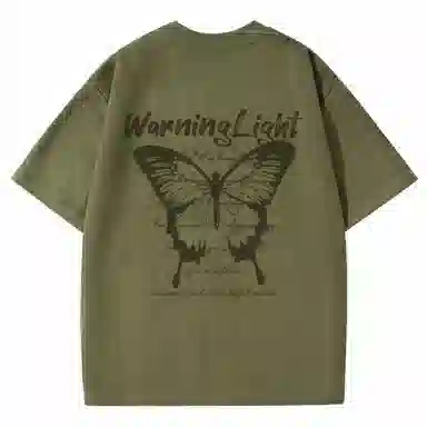 WARNING LIGHT Burnout Suede T-Shirt