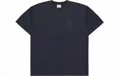 acme de la vieADLV Embossing Script Logo Short Sleeve T-Shirt Charcoal T