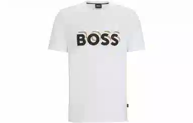 HUGO BOSS Cotton-Jersey T-Shirt With Logo In Signature Colors T