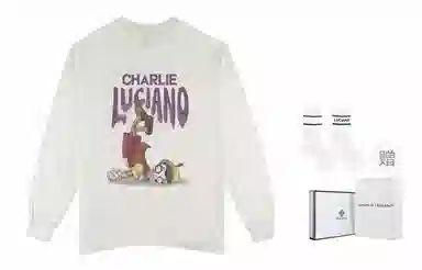 Charlie Luciano Pinocchio Graphic Crewneck White