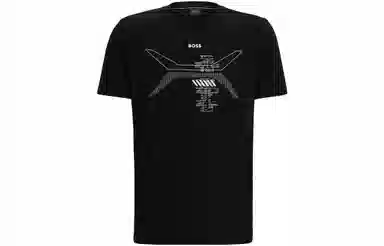 HUGO BOSS FW23 Cotton-Jersey T-Shirt With Crew Neck And Seasonal Artwork T