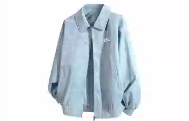 王者荣耀 鲁班七号星空梦想款 简约复古反光银品纯色基础款翻领高级感宽松休闲拉链时尚百搭夹克 男女同款