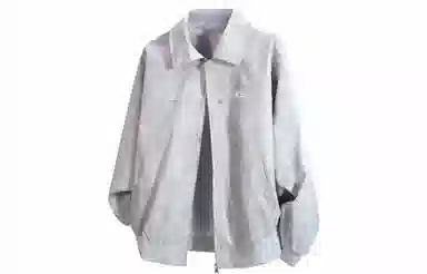 王者荣耀 鲁班七号星空梦想款 简约复古反光银品纯色基础款翻领高级感宽松休闲拉链时尚百搭夹克 男女同款