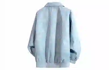 王者荣耀 鲁班七号星空梦想款 简约复古反光银品纯色基础款翻领高级感宽松休闲拉链时尚百搭夹克 男女同款