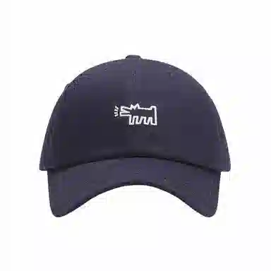 【通勤百搭 刺绣汪汪】 攸委 遮阳防晒鸭舌帽女户外透气小狗 棉 软顶水洗大头围男款简约 男女同款情侣款