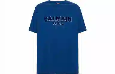 BALMAIN Metallic Flocked T
