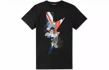 Neil Barrett Graphic Print Crewneck T-Shirt Black