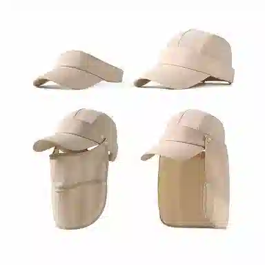 【一件顶4件】 南极人 夏季防紫外线遮阳帽子速干透气钓鱼帽空顶遮全脸面罩护颈太阳帽户外徒步登山防泼水 轻便 防晒帽 男女同款情侣款