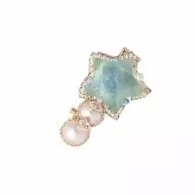 蒙妮 甜美珍珠 水晶 发夹 男女同款情侣款