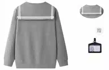 东鲸岁时记 海军领宽松拉链字母刺绣卫衣 男女同款 藏青色