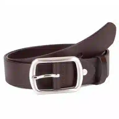 牛当家 商务 不锈钢日字针扣真皮 皮带 男款