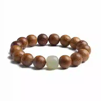 木盛缘 【顺丰包邮高价值转运珠】新中式国潮复古文艺平安喜乐多财多福单圈简约文玩盘玩佛珠念珠#好运 金丝檀木 手串 男女同款情侣款