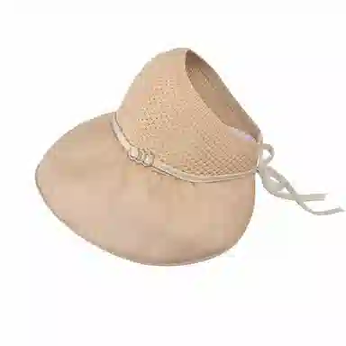 山一丸 夏季帽子彩胶大檐防晒遮阳帽韩版时尚户外出游空顶太阳帽 涤纶 渔夫帽 男女同款情侣款