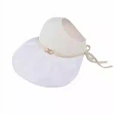 山一丸 夏季帽子彩胶大檐防晒遮阳帽韩版时尚户外出游空顶太阳帽 涤纶 渔夫帽 男女同款情侣款