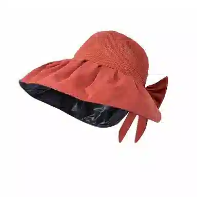 山一丸 夏季帽子彩胶大檐防晒遮阳帽韩版时尚户外出游空顶太阳帽 涤纶 渔夫帽 男女同款情侣款