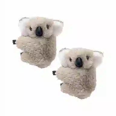 简应舒 可爱立体卡通考拉刘海小发卡侧边小抓夹刘海夹子 毛绒 发夹 女款