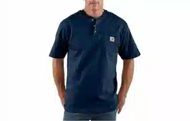 Carhartt K84 LOOSE FIT HEAVYWEIGHT SHORT-SLEEVE POCKET HENLEY T-SHIRT LogoT