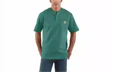 Carhartt K84 LOOSE FIT HEAVYWEIGHT SHORT-SLEEVE POCKET HENLEY T-SHIRT LogoT