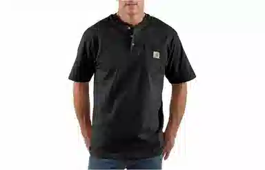 Carhartt K84 LOOSE FIT HEAVYWEIGHT SHORT-SLEEVE POCKET HENLEY T-SHIRT LogoT