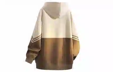 王者荣耀 蔡文姬款 美式复古简约字母拼接条纹落肩长袖休闲百搭学院风户外出行宽松套头重磅连帽卫衣 男女同款