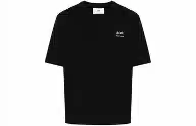 AMIPARIS Logo Crewneck T-Shirt Black