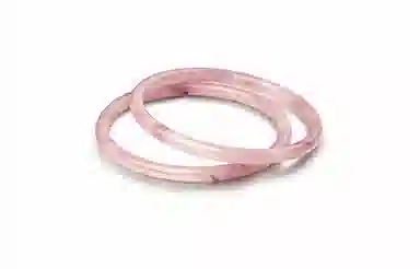 百利金 干枯玫瑰蝴蝶 优雅气质莹润温婉国潮新中式转运珠创意设计一步一响双圈叮当镯 琉璃 玉石手镯 男女同款情侣款