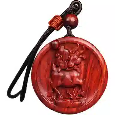 工匠一族 十二生肖牌木作挂件平安无事牌 紫檀属 吊坠 男女同款情侣款