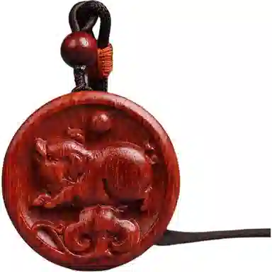 工匠一族 十二生肖牌木作挂件平安无事牌 紫檀属 吊坠 男女同款情侣款